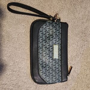 Michael Kors Black and Blue Wristlet
